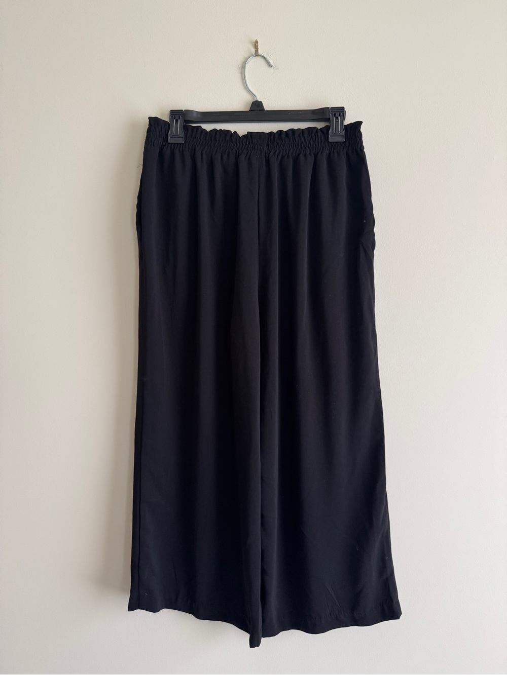 Vintage Adrienne Vittadini Paper Bag Wide Leg Pants Black Size Medium NWT career - Picture 5 of 9